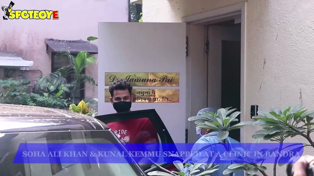 Soha Ali Khan & Kunal Kemmu snapped at a clinic in Bandra | SpotboyE