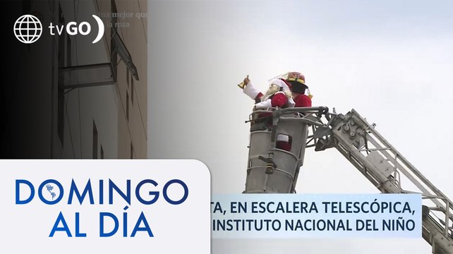 Papá Noel visitó en escalera a pacientes del Hospital del Niño de San Borja | Domingo Al Día