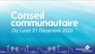 Conseil de la Communauté Urbaine de Dunkerque du Lundi 21 Décembre 2020 (Replay)