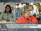 Vcpdta. Delcy Rodríguez: Hace 20 años el comandante Hugo Chávez regresó el Jardín Botánico a la UCV