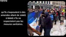 Manifestation contre les mesures sanitaires à Montréal