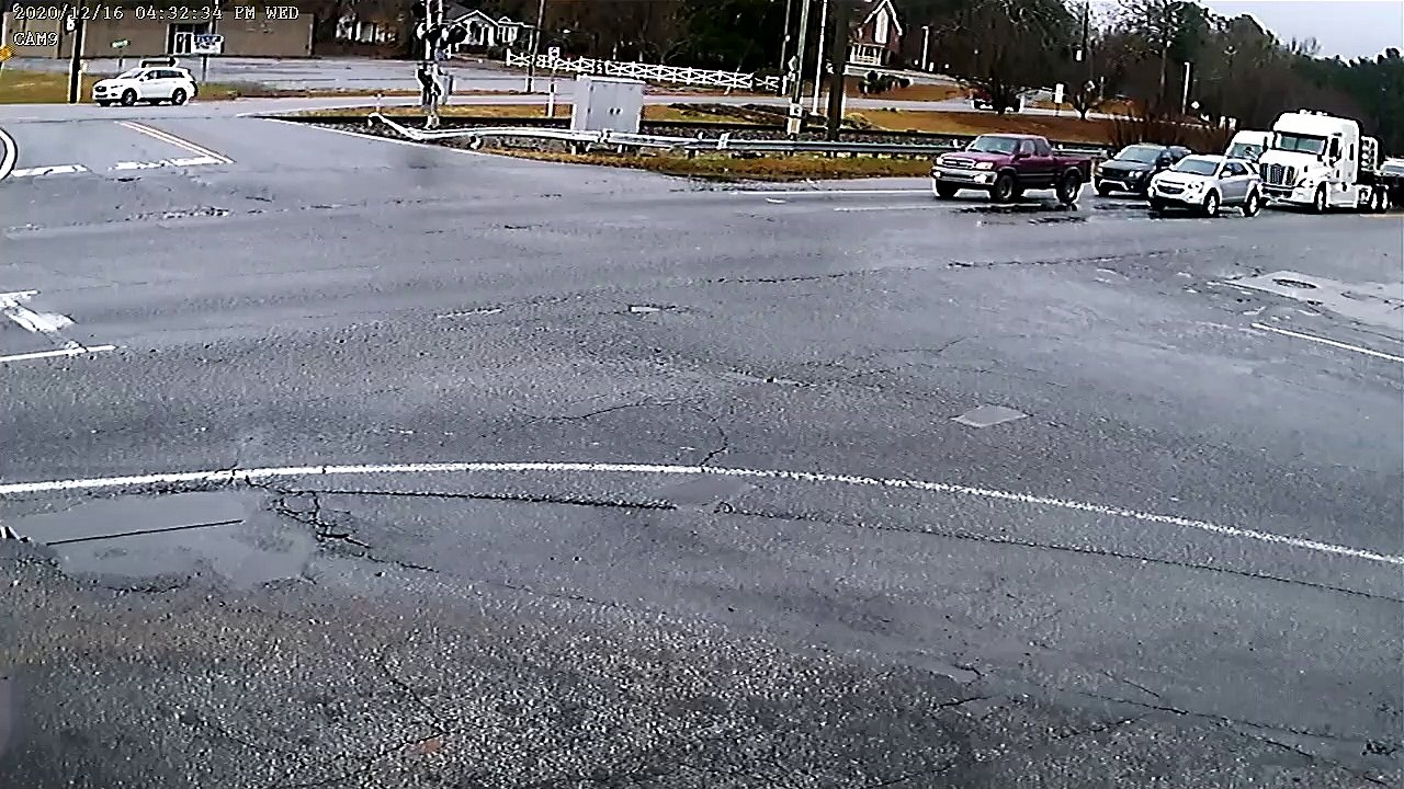 Speeding Car Jumps Train Tracks