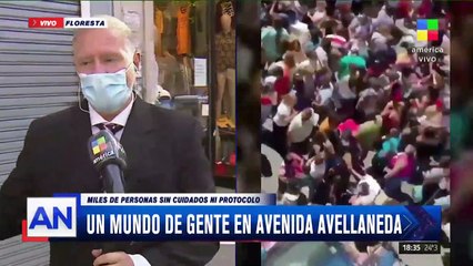Avenida Avellaneda: cientos de personas sin cuidados ni protocolo