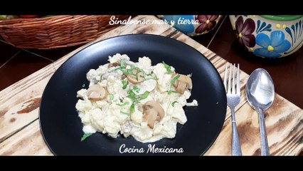 Coliflor con champiñones a la crema