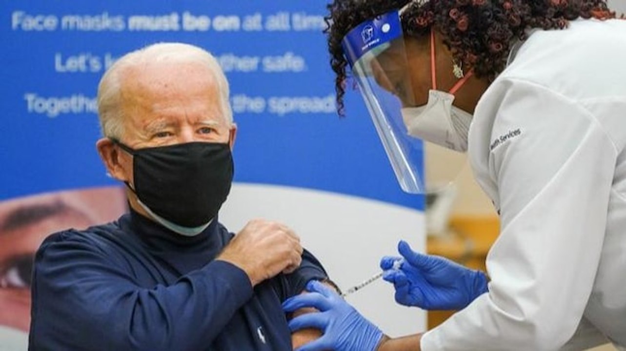 US President-elect Joe Biden receives Pfizer Covid vaccine shot