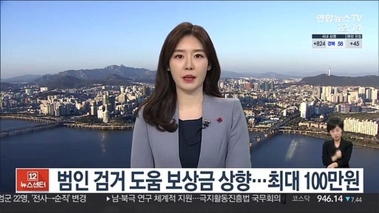 범인 검거 도움 보상금 상향…최대 100만원