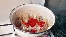 Romanian pork stew with polenta - Tocanita de porc cu mămăliguță