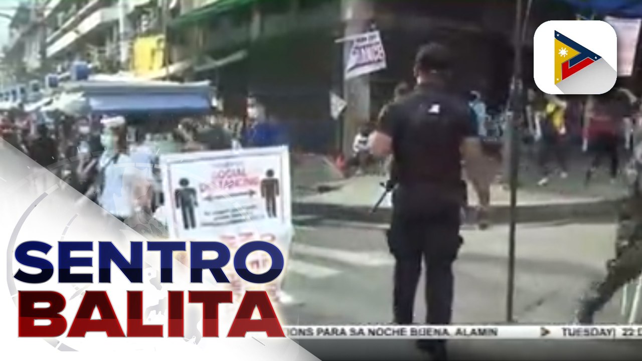 #SentroBalita | Tamang pagsusuot ng face mask at face shield sa Divisoria, mahigpit na ipinatutupad; pero pag-iral ng social distancing, pahirapan