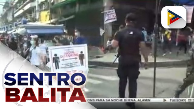 #SentroBalita | Tamang pagsusuot ng face mask at face shield sa Divisoria, mahigpit na ipinatutupad; pero pag-iral ng social distancing, pahirapan