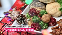 Christmas delights: Cheese ball bites
