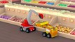 The Parachute Jump!  - Tiny Trucks for Kids with Street Vehicles Bulldozer, Excavator & Crane