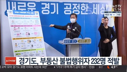 경기도, 부동산 불법행위자 232명 적발