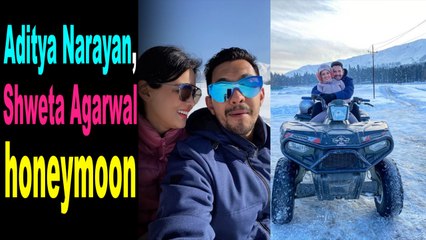 Aditya Narayan and Shweta Agarwal are honeymooning in Kashmir