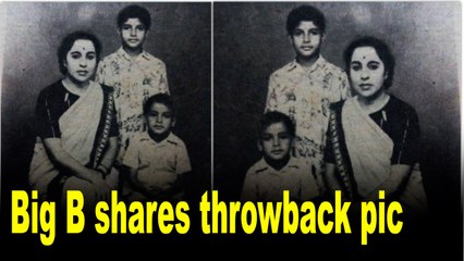 Amitabh Bachchan shares throwback picture with mother and brother