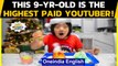 Ryan Kaji: 9-yr-old tops Forbes' highest paid youtuber list with $29.5 million in earnings|Oneindia