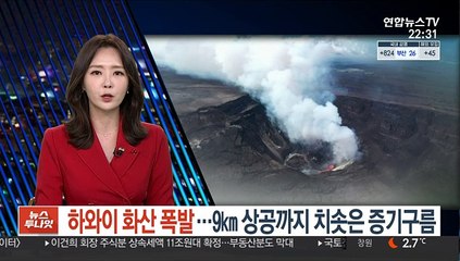 하와이 화산 폭발…9㎞ 상공까지 치솟은 증기구름