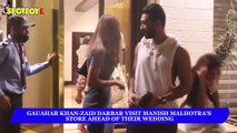 Gauahar Khan-Zaid Darbar visit Manish Malhotra's store ahead of their Wedding