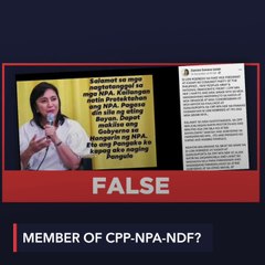 FALSE: Robredo is a member of CPP-NPA-NDF