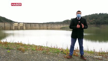 Elmalı Barajı'nı yosun kapladı