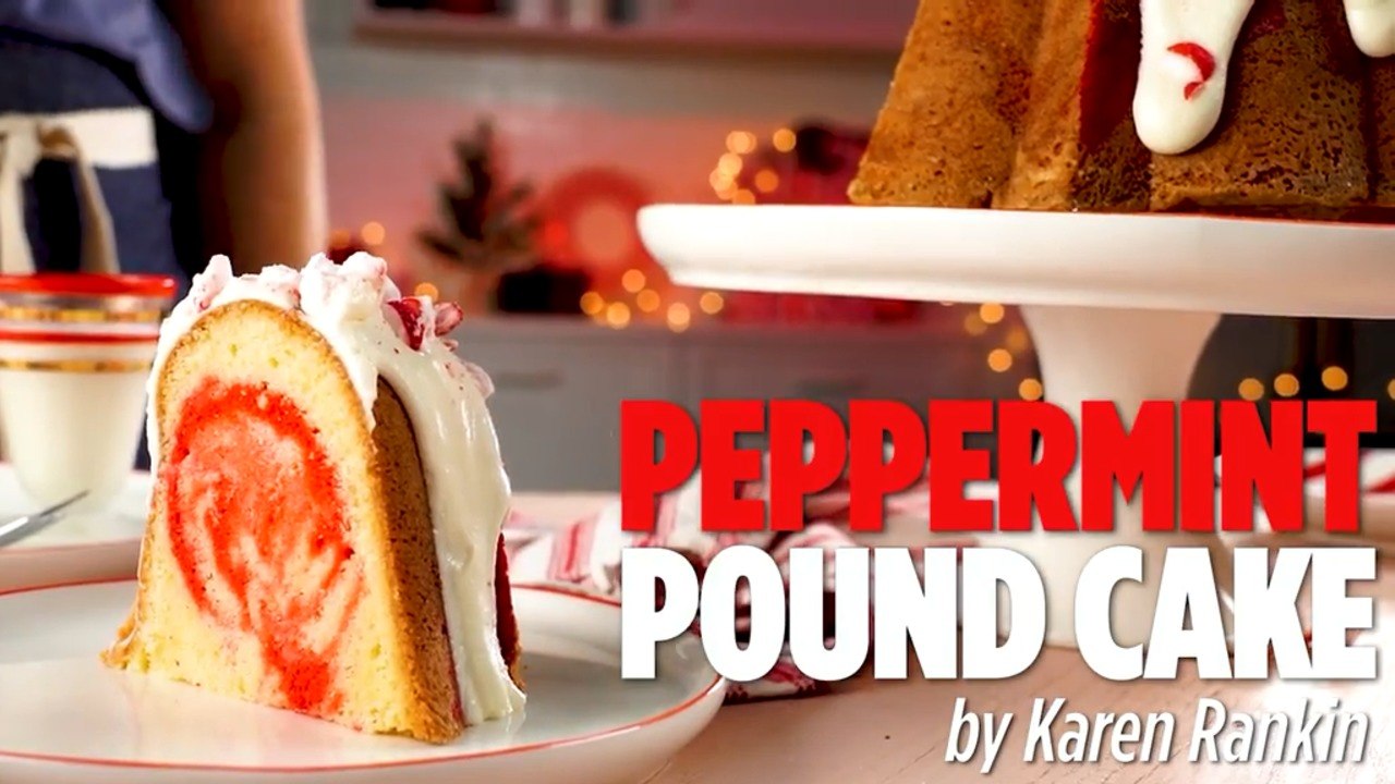 Peppermint Pound Cake with Cream Cheese Pepperm...