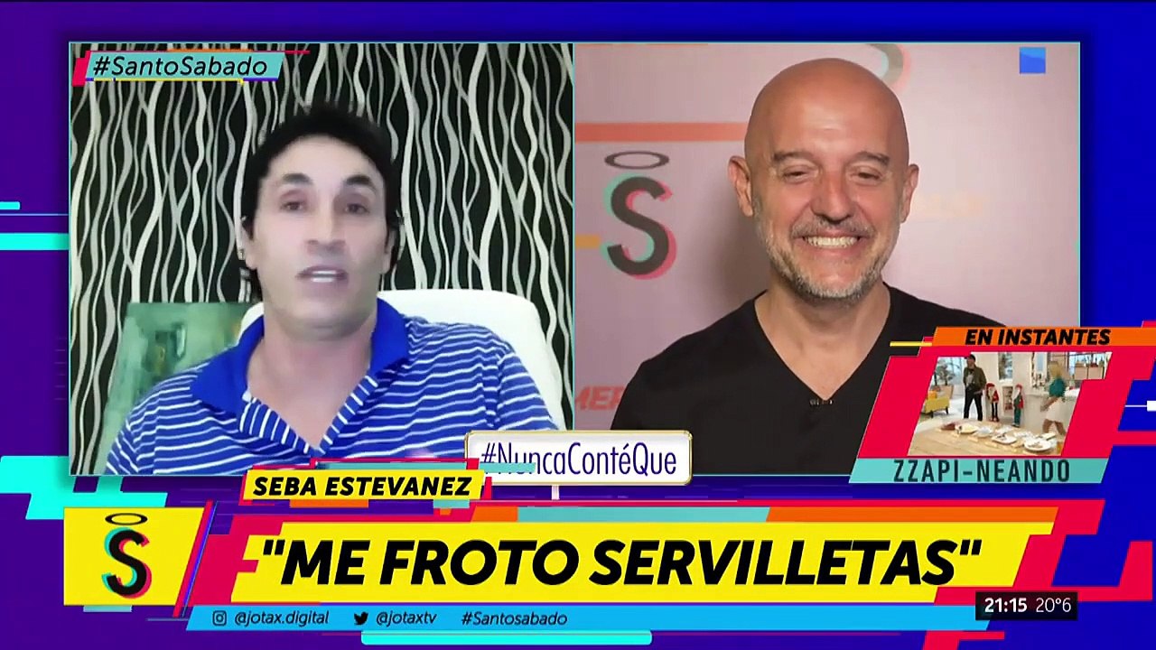 Sebastián Estevanez en el juego de "los numerales" de Santo Sábado