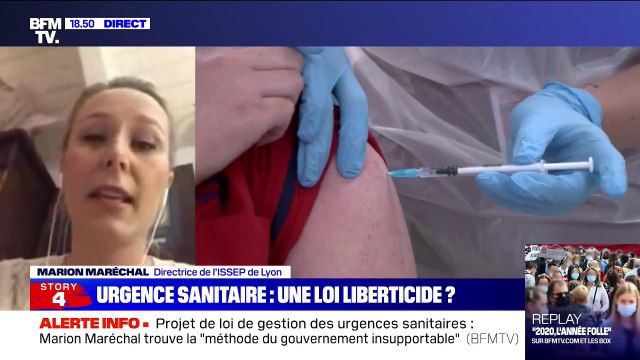 Projet de loi de gestion des urgences sanitaires: pour Marion Maréchal, c'est une manière très hypocrite de rendre ce vaccin obligatoire