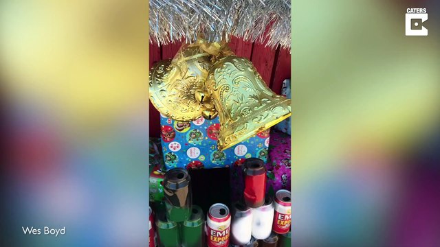 Arbre de Noël d'un fan de bière... à base de 5000 canettes