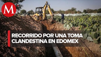 Hallan toma clandestina de combustible debajo de nopalera en Edomex