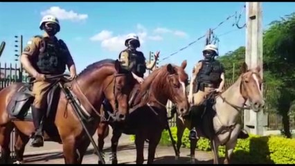 Cavalaria da PM realiza ação de natal no abrigo São Vicente de Paulo