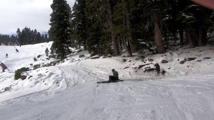 Skier Has a Rough and Icy Landing