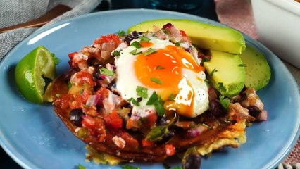 Huevos Rancheros Brunch Casserole with Ham and Cheese