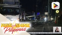 CAA road sa Las Piñas, nawalan ng kuryente; tatlong poste ng MERALCO, bumagsak