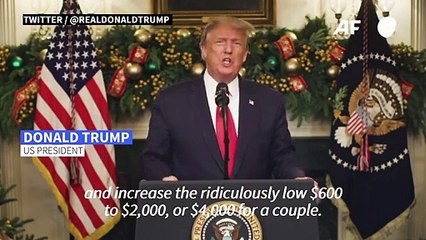 Trump rejects Covid relief bill, calling it 'a disgrace'