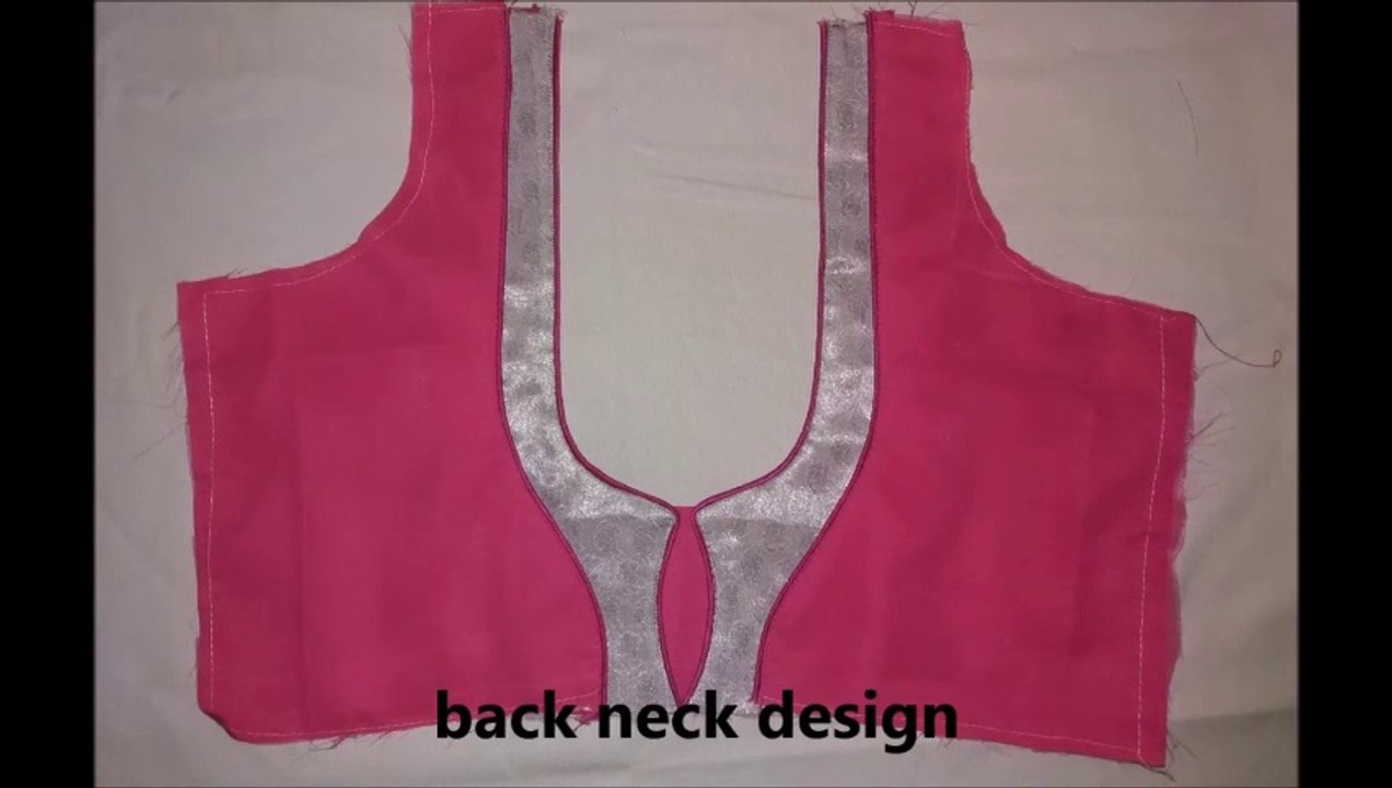 Beautiful patch work blouse back neck design cutting and stitching step by step in hindi