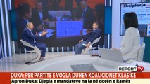 Report TV -Debati i fortë në studio mes gazetarit  dhe Agron Dukës, ja intervista e tensionuar