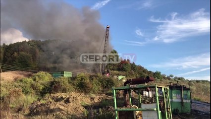 Report TV -Mallakastër/ Përfshihet nga flakët një pus nafte