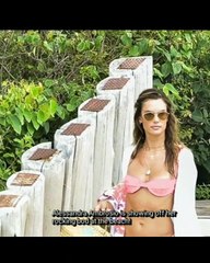 Alessandra Ambrosio Wows in Pink Bikini During Beach Trip in Brazil