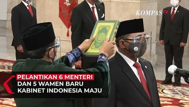 Momen Pelantikan 6 Menteri dan 5 Wakil Menteri Baru Kabinet Indonesia Maju