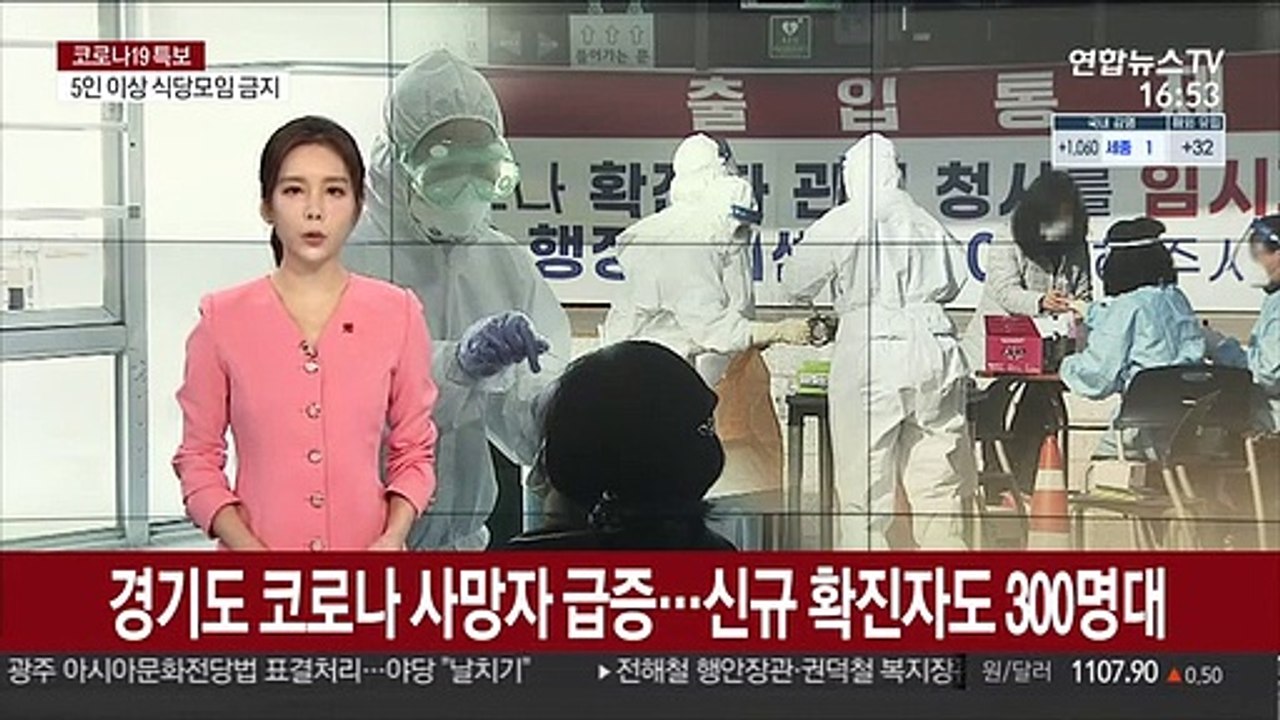 경기도 코로나19 사망자 급증…신규 확진자도 300명대