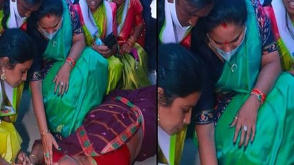 Kalvakuntla Kavitha:స్పృహ తప్పి పడిపోయిన మహిళ కోసం కారు దిగి సపర్యలు చేసిన నిజామాబాద్ ఎమ్మెల్సీ కవిత
