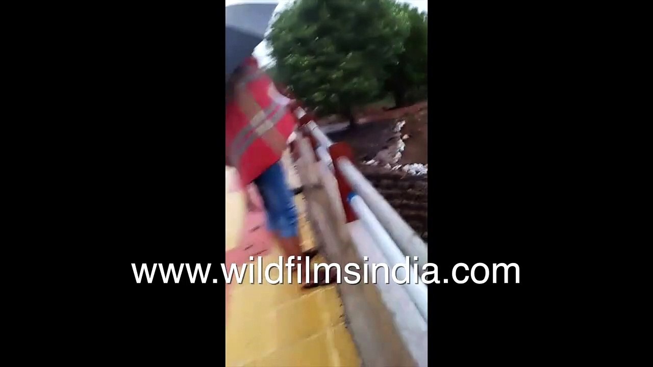 Hindu Temple collapses and sinks into river during floods in Malda, West Bengal