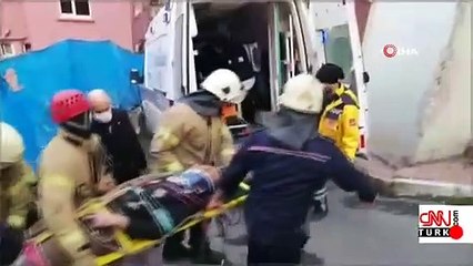 İskeleden düşen işçiyi itfaiye kurtardı | Video