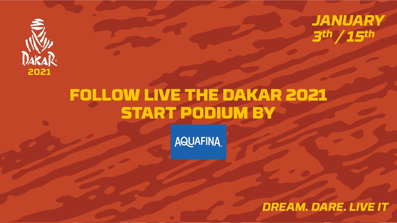 #Dakar2021 - LIVE Start podium presented by Aqu...
