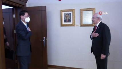 CHP Genel Başkanı Kılıçdaroğlu, Çin Büyükelçisi Liu Şaobin’i kabul etti.