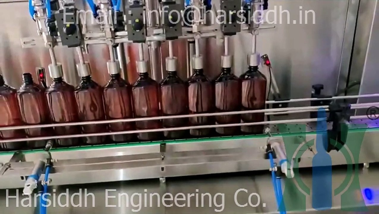 8 Head Servo Based Liquid Filling Machine, Servo Based Viscous Filling Machine, Servo Liquid Filler