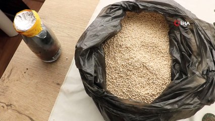 Polis patlayıcı maddeyle 'ohh' yazdı