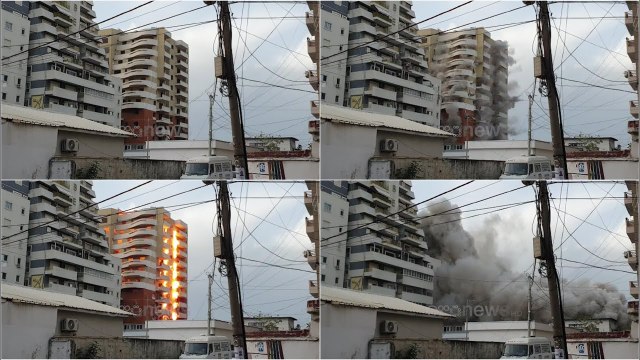 Ora News - Shembet me shpërthim të kontrolluar pallati 14 katësh në Durrës