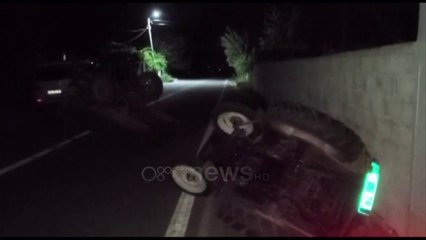 Ora News - Aksident në Korçë, zetori përfundon në kanal