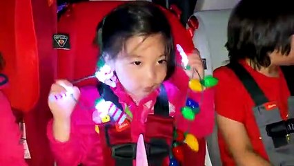 Family Road Trip to see Christmas Lights Drive Thru