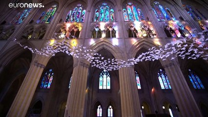 Las palomas de papel y de esperanza de Michael Pendry en la catedral de Washington